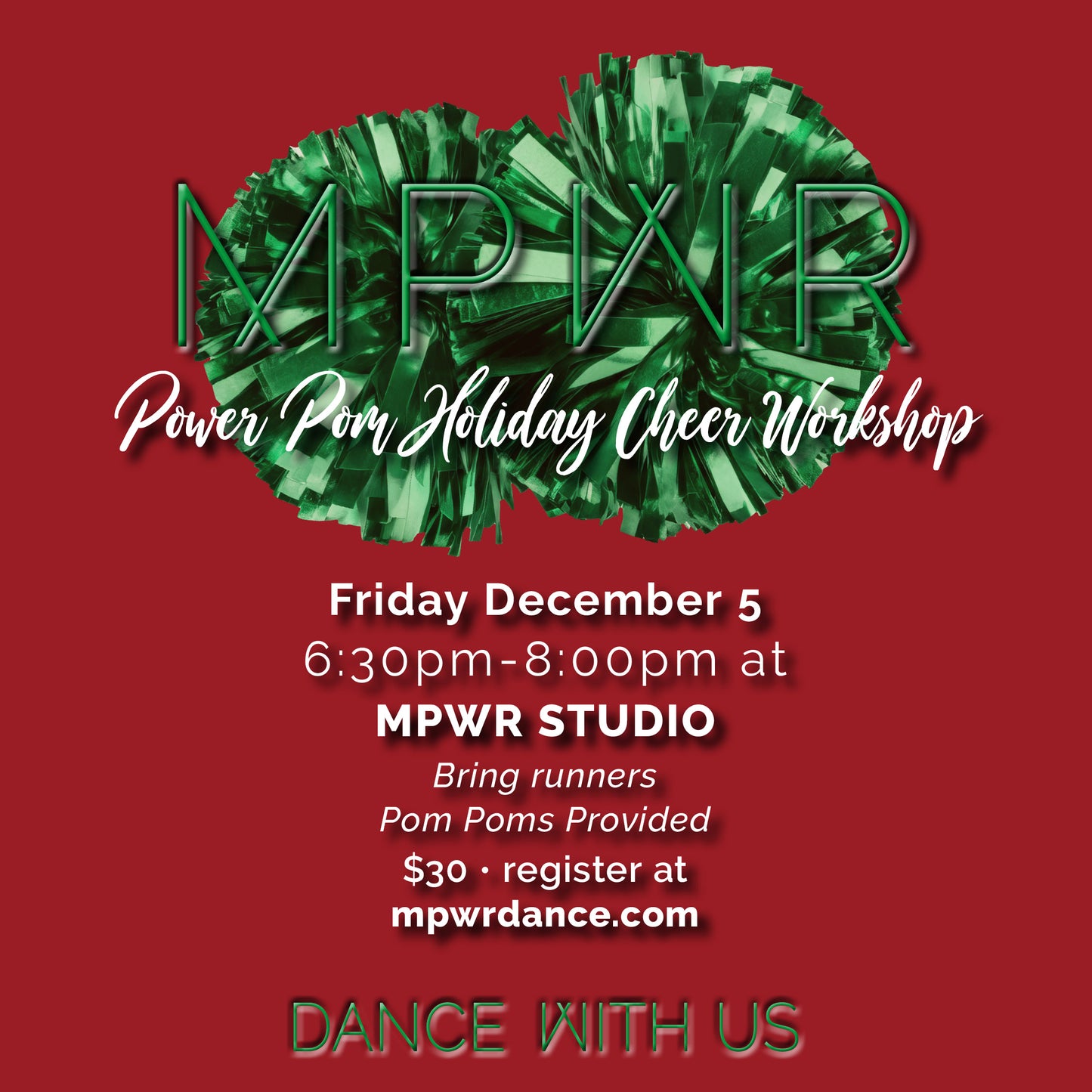 MPWR Power Pom Holiday Cheer Workshop ⋅ December 5 2025